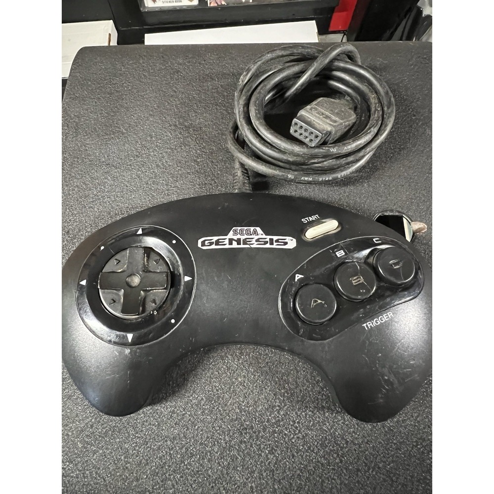 Sega Genesis 3 OEM Button Controller Black, Model No.‎ 1650